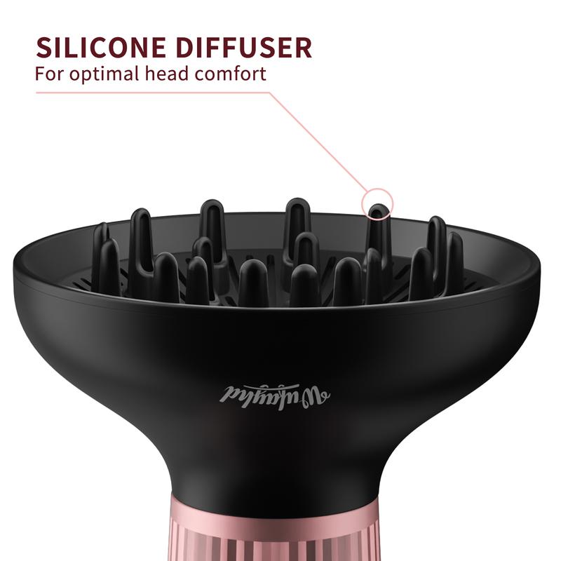 WUFAYHD Diffuser Hair Dryer for Curly Hair: Professional 2 in 1 Diffuser & Hair Dryers with Ionic & Ceramic Technology for Wavy Hair Enhances Curls and Waves While Reducing Frizz, Gifts for Women temperature control