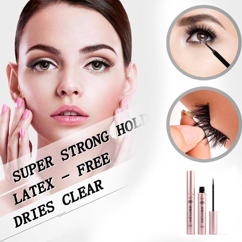 Strong Hold Quick Drying Eyelash Glue, Long Lasting Waterproof Eyelash Adhesive for Eyelash Extensions, Eye Makeup Product for Women & Girls