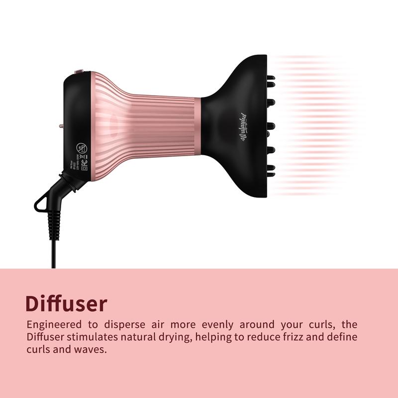 WUFAYHD Diffuser Hair Dryer for Curly Hair: Professional 2 in 1 Diffuser & Hair Dryers with Ionic & Ceramic Technology for Wavy Hair Enhances Curls and Waves While Reducing Frizz, Gifts for Women temperature control