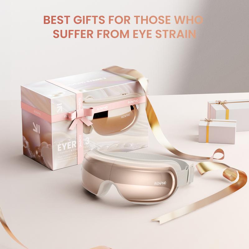 RENPHO Christmas Gifts Eyeris 3 Eye Massager with Heat and Cooling, Voice Controlled Heated Eye Mask with Bluetooth Music Eye Care Birthday Gifts for Women Men