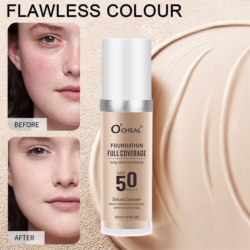 30ml Color Changing Foundation Liquid Flawless Colour Changwing Warm Skin Tone Foundation Makeup, Waterproof Long Lasting Moisturizing,with 1 Makeup Brush.(Natural colour)