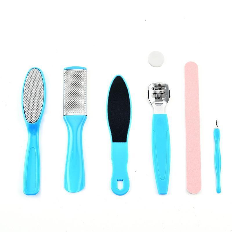 Professional Nail Care Nail Art Manicure Pedicure Tool Kit, 7 in 1 Professional Foot & Nail Skin Care Tools, Callus Remover, Foot Scraper, Nail File