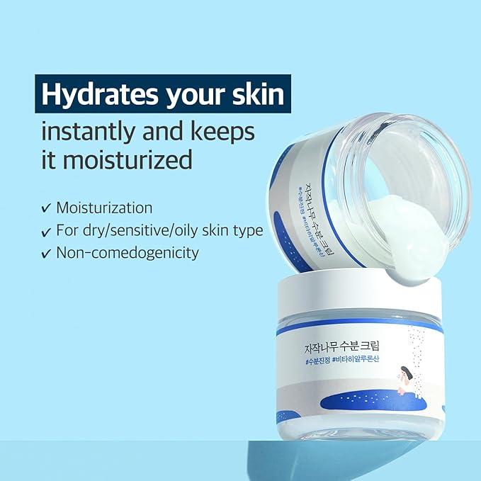 ROUND LAB Birch Juice Moisturizing Cream 80ml   Vita Hyaluronic Acid, Moisture Filling, Hydrating Cream Hydrate Moisturizer