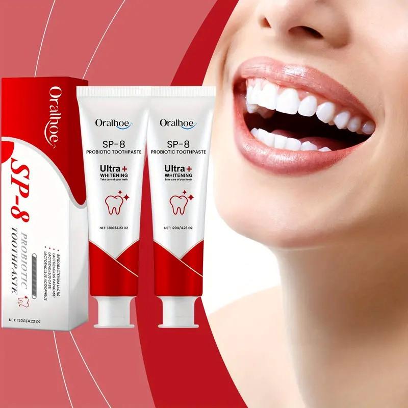 (2 pcs) 2024 new SP-8 probiotic whitening toothpaste, cleans teeth, improves bad breath, prevents tooth decay, suitable for the whole family, Christmas gift.