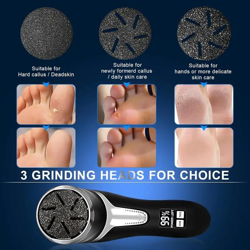 Electric Callus Remover for Feet with 10pcs Foot Grinding Tool - Portable Pedicure Kit