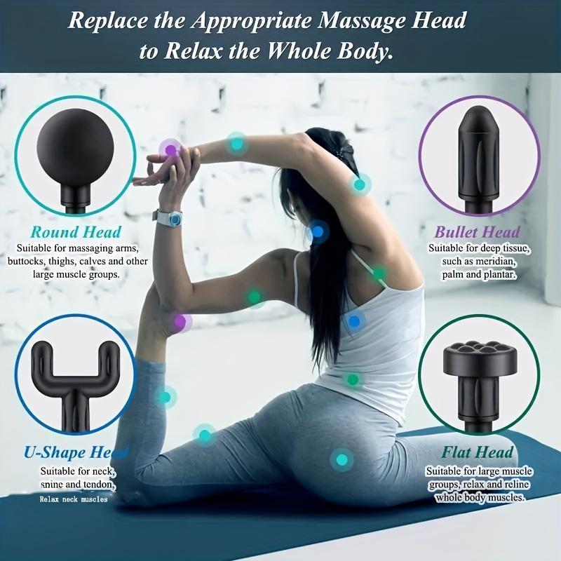 Sports Recovery Black Massage Gun, Deep Tissue Percussion Tool, Fast Pain Relief for Muscles and Joints Comfort