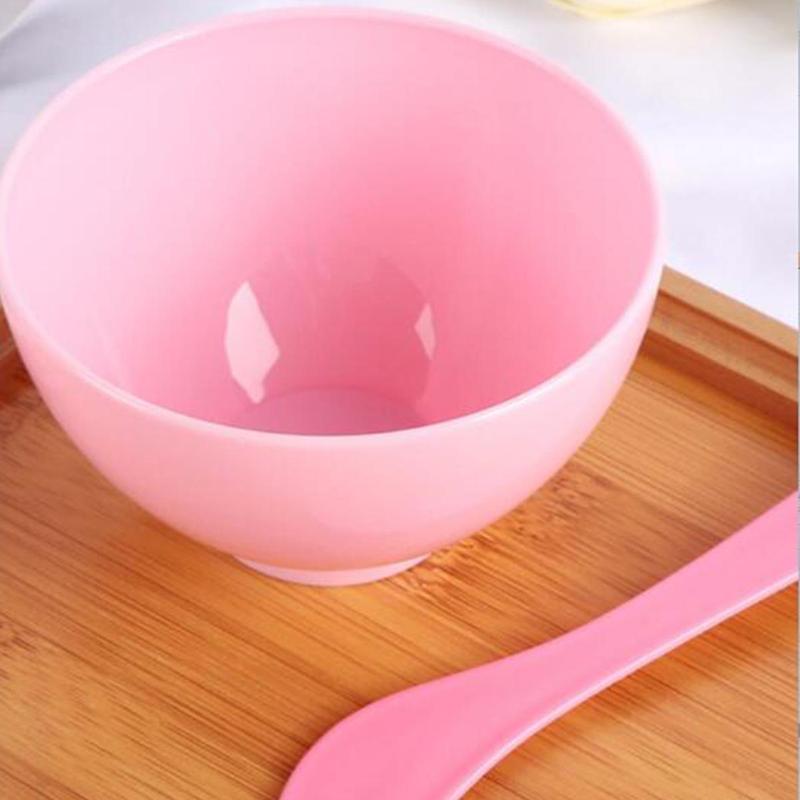 DIY Facial Mask Bowl Set, Including 1 Count Plastic Mask Bowl & 1 Count Mask Brush & 1 Count 3-in-1 Spoon & 1 Count Scraper