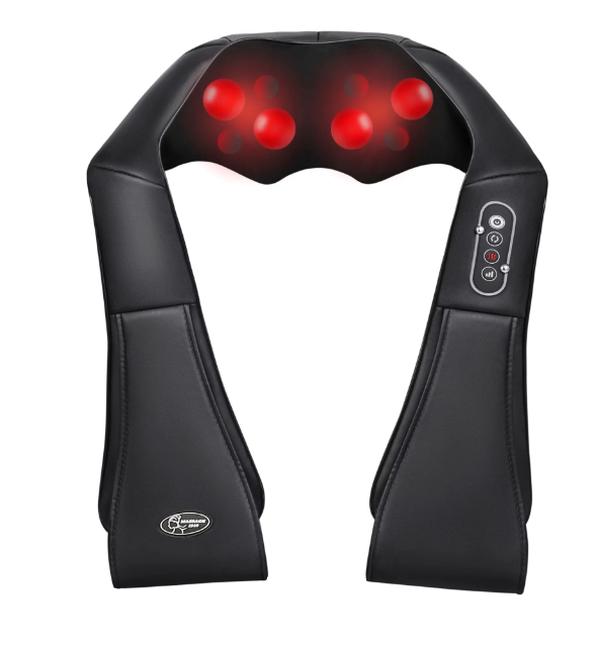 Naipo Shiatsu Back and Neck Massager with Heat Deep Kneading Massage for Neck, Back, Shoulder, Foot and Legs, Use at Home, Car, Office