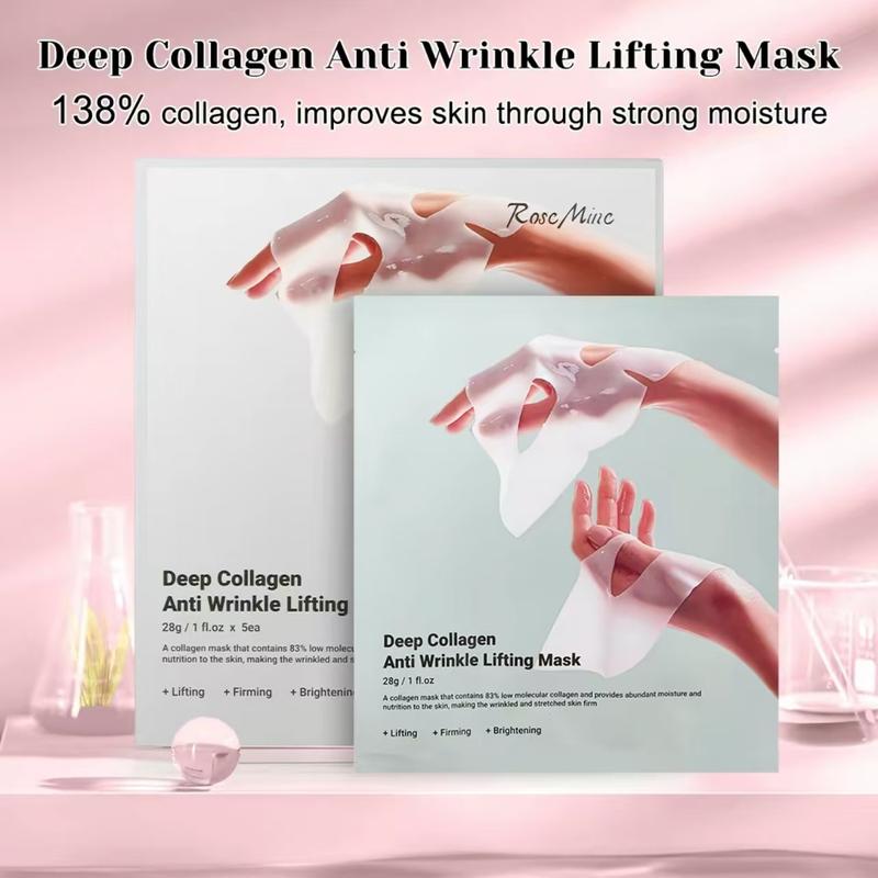 2024 5PCs Deep Collagen Power Boosting Mask |THE ORIGINAL OVERNIGHT COLLAGEN MASK Back To School Skincare Skin Repair