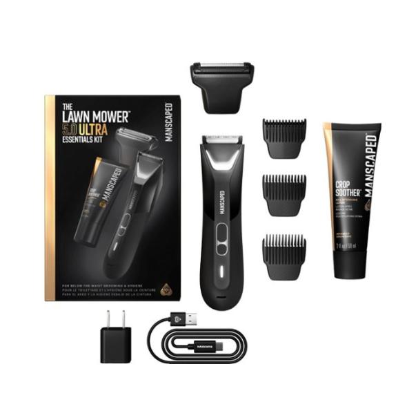 Manscaped - The Lawn Mower 5.0 Ultra Hair Trimmer Essentials Kit - Black