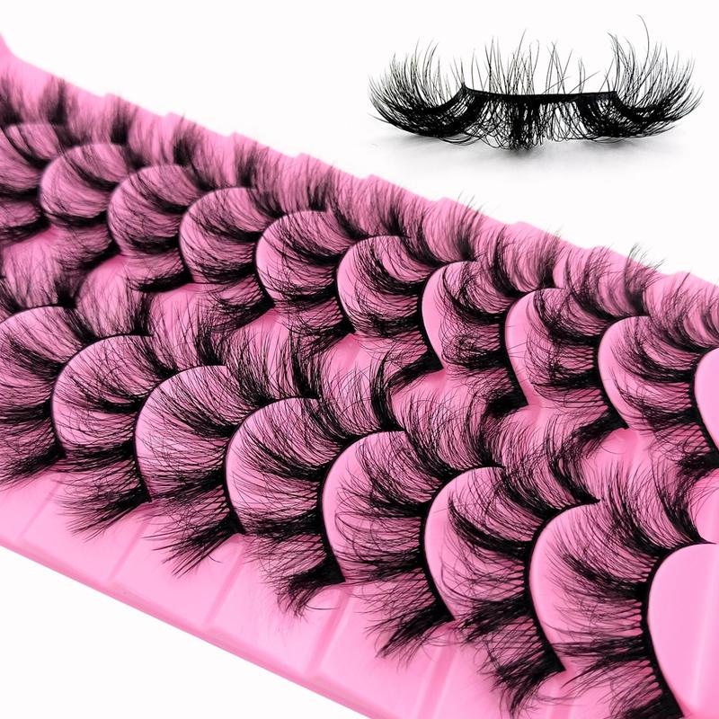 Fluffy False Eyelashes, Wispy Individual False Eyelashes, Mixed Length Natural Look Eyelashes Extensions, Self Grafting False Eyelashes