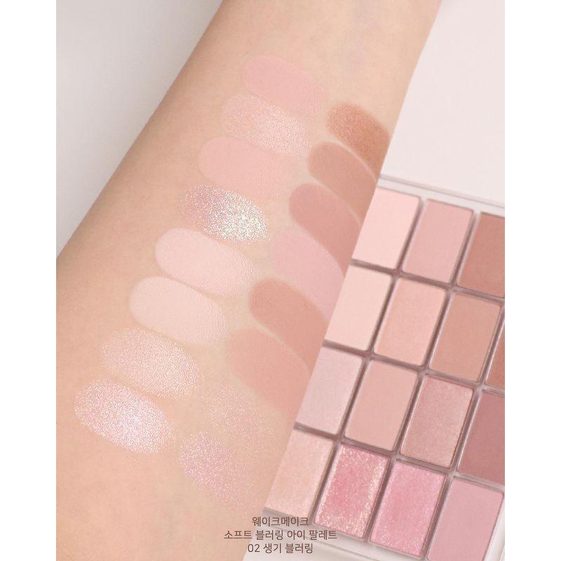 WAKEMAKE Soft Blurring 16 Colors Eye Palette - Eyeshadow, Makeup, Cosmetic