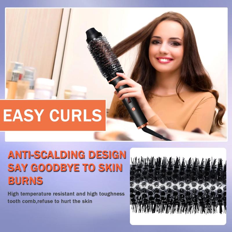 Women 3 in 1 Hair Curler Brush, Hot Air Brush Comfort Fast Heating Hair Curler, Comfort Hot Air Brush, Thermal Brush Hair Care Hair Comb, Hair Styling Tool for Home & Travel