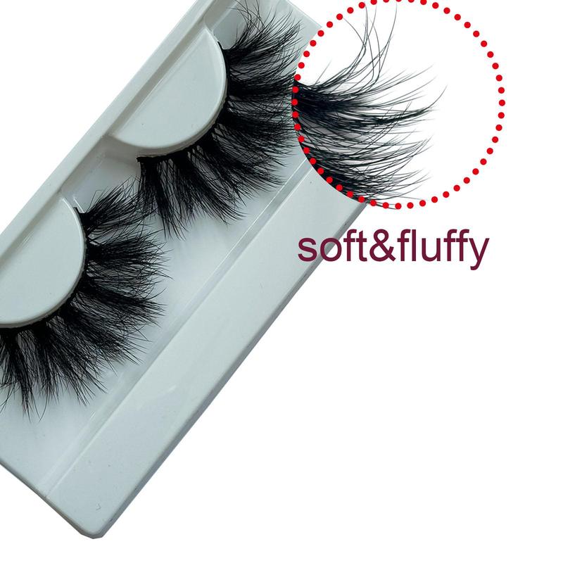 1 Pair Fluffy False Eyelashes, Natural Curling Eye Makeup Strip Lashes, Full Volume Eyelash for Lashes Extensions, Volumized False Eyelashes