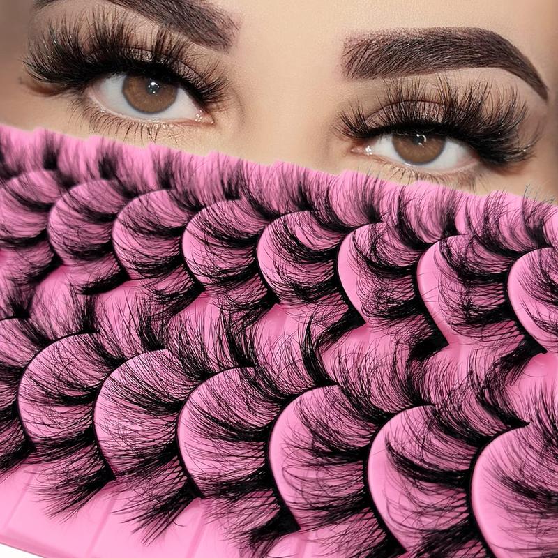 Fluffy False Eyelashes, Wispy Individual False Eyelashes, Mixed Length Natural Look Eyelashes Extensions, Self Grafting False Eyelashes