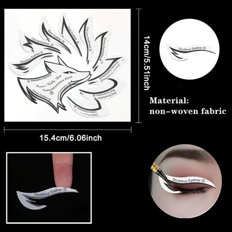 Eyeliner Stencil Stickers, Eyeshadow Eyeliner Auxiliary Tool, Eyeshadow Eye Brow Stamp Stencils Eyebrow Template for Eyebrow Shaping, Grooming, Tinting, Eye Cosmetic Stickers, Christmas Gift