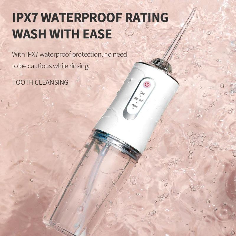 Water Flosser Portable-4 In 1, Cordless Water Flossers Oral Irrigator With DIY Mode 4 Jet Tips,IPX7 Waterproof, with 3 Cleaning Modes 4 Jets Cordless Clean Your Tooth Pink Mini Burst Stronger Powerful for Teeth, Travel Oral Care USB Rechargeable