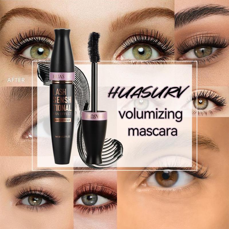 Long Lasting Mascara, 1 Box Waterproof Curling Mascara, Professional Eye Enhancement Makeup Products for Women & Girls