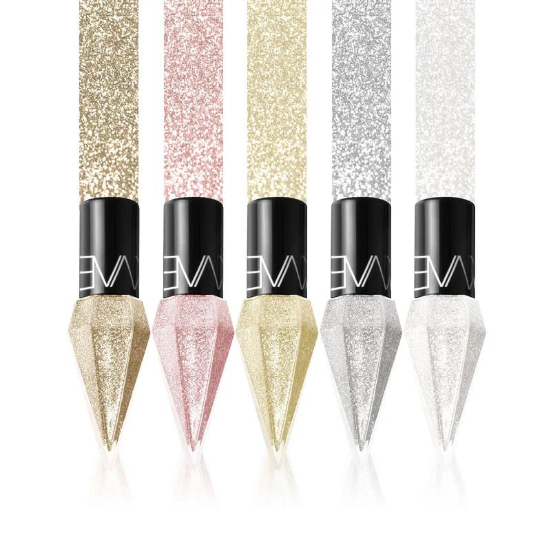 Long Lasting Glitter Eyeliner (5pcs set), Easy Coloring Shimmering Eye Liner Set, Colorful Waterproof Eye Makeup Products for Daily & Dating Use