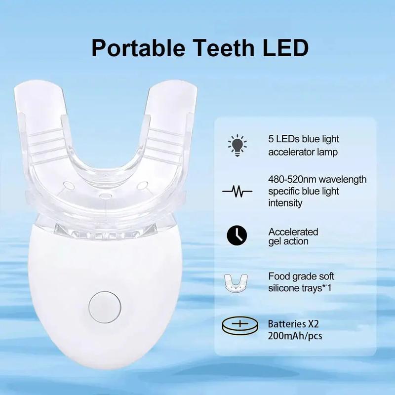 ANTeeth Whitening Kit - 5X LED Light Tooth Whitener with 3pcs Whitening pens,1 Desensitization pen,1 Mouth Trays Restores Your White Smile,pefect gift for girlfriend