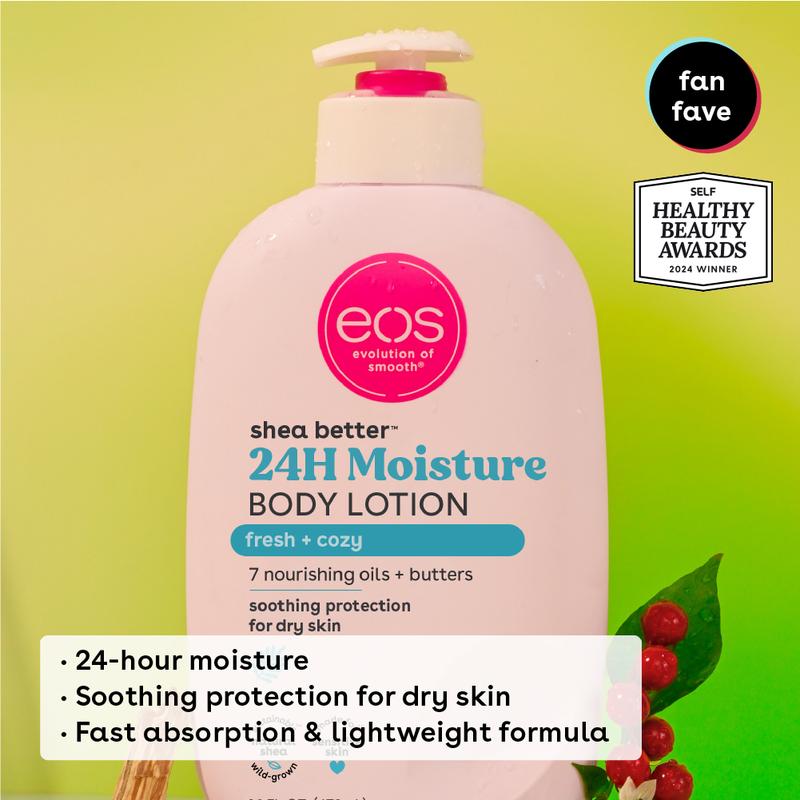 eos Shea Better Body Lotion - Fresh & Cozy, 24H Moisture for Dry Skin, 16 fl oz - Moisturize, Scented