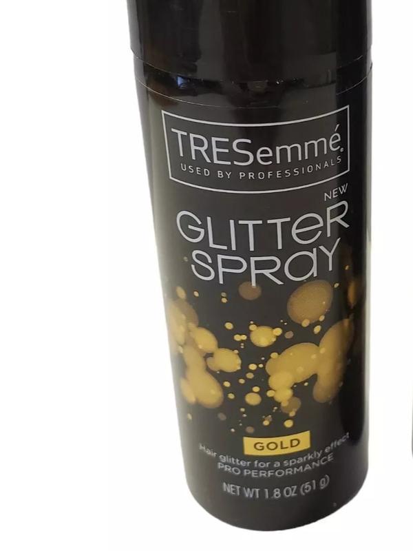 TRESemmé Professional Glitter Spray Gold Hair Sparkly Effect 1.8 oz - Perfect for Special Occasions - Haircare Christmas Glam Sparkle Vibes