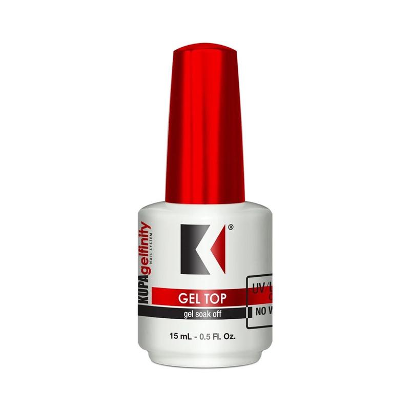 Kupa Gelfinity Soak Off Gel Top Coat (No-Wipe) 0.5oz 15mL