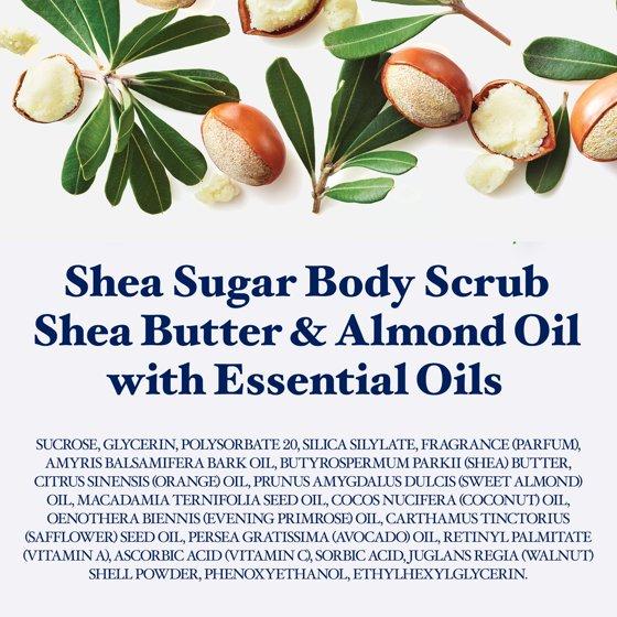 Dr Teal's Shea Sugar Body Scrub with Shea Butter, Almond Oil and Essential Oils, 19 oz