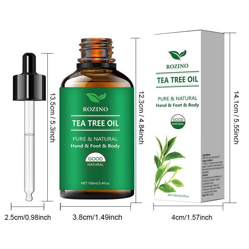 Tea Tree Essential Oil, Moisturizing & Nourishing Serum for Face & Body & Hair, Hydrating Facial Care Oil for Women Daily Use