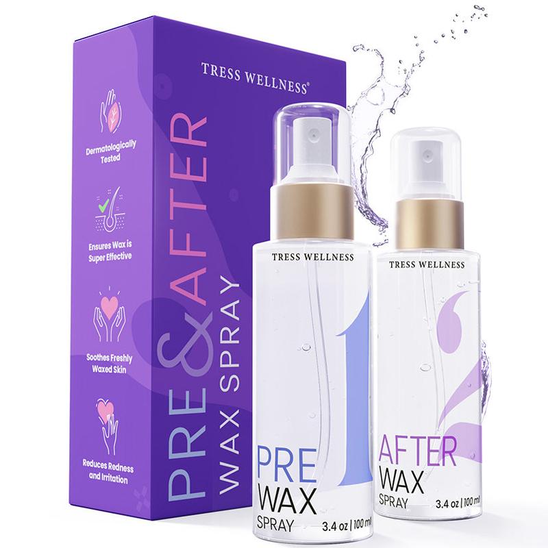 Pre & After Wax Spray Combo for Soothing Skin Before and After Waxing | Coconut Scent | After Shave & Post Waxing Care | Pre Shave and Pre Wax Oil