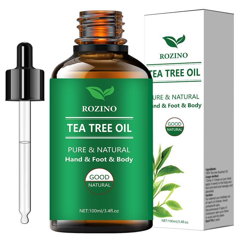 Tea Tree Essential Oil, Moisturizing & Nourishing Serum for Face & Body & Hair, Hydrating Facial Care Oil for Women Daily Use