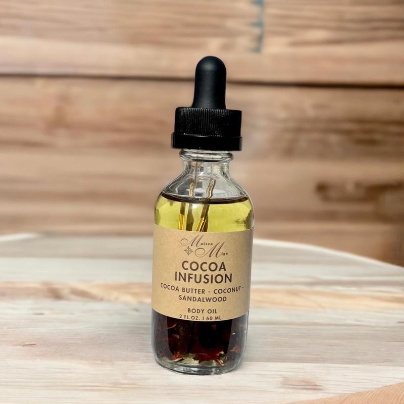 Cocoa Infusion Luxury Body Oil, Massage Oil, Moisturizing Oil, Gift Idea