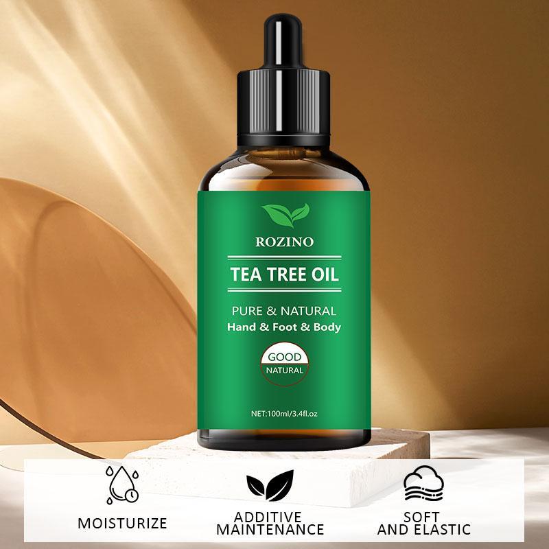 Tea Tree Essential Oil, Moisturizing & Nourishing Serum for Face & Body & Hair, Hydrating Facial Care Oil for Women Daily Use