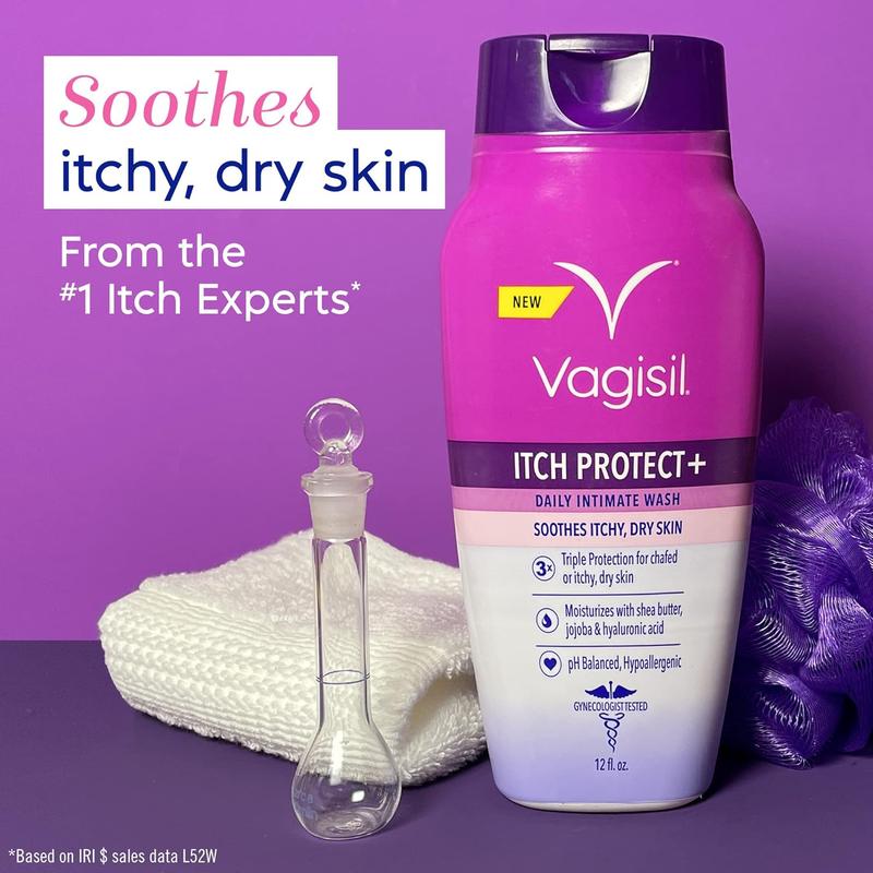 Vagisil Feminine Wash for Intimate Area Hygiene and Itchy, Dry Skin, Itch Protect+ Crème Wash