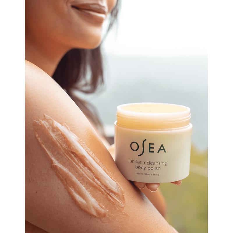 OSEA Undaria Cleansing Body Polish - AHA Exfoliator + Cleanser - Exfoliating Scrub