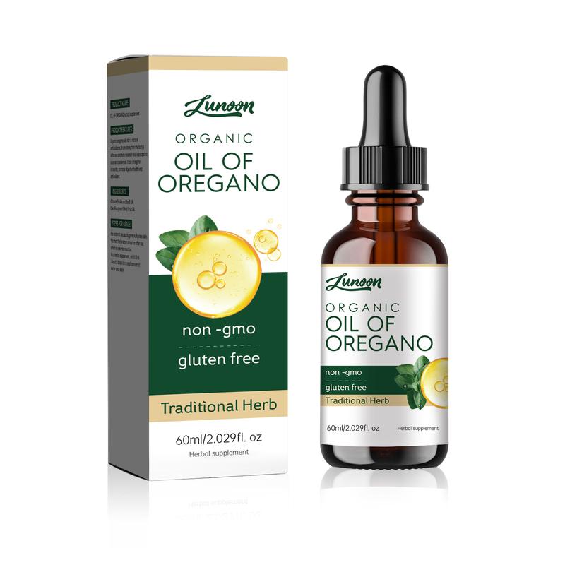 LUNOON Organic Oregano Oil, Deeply Hydrating and Nourishing,60ml Oregano Oil, Gentle Drops Oregano oil drops