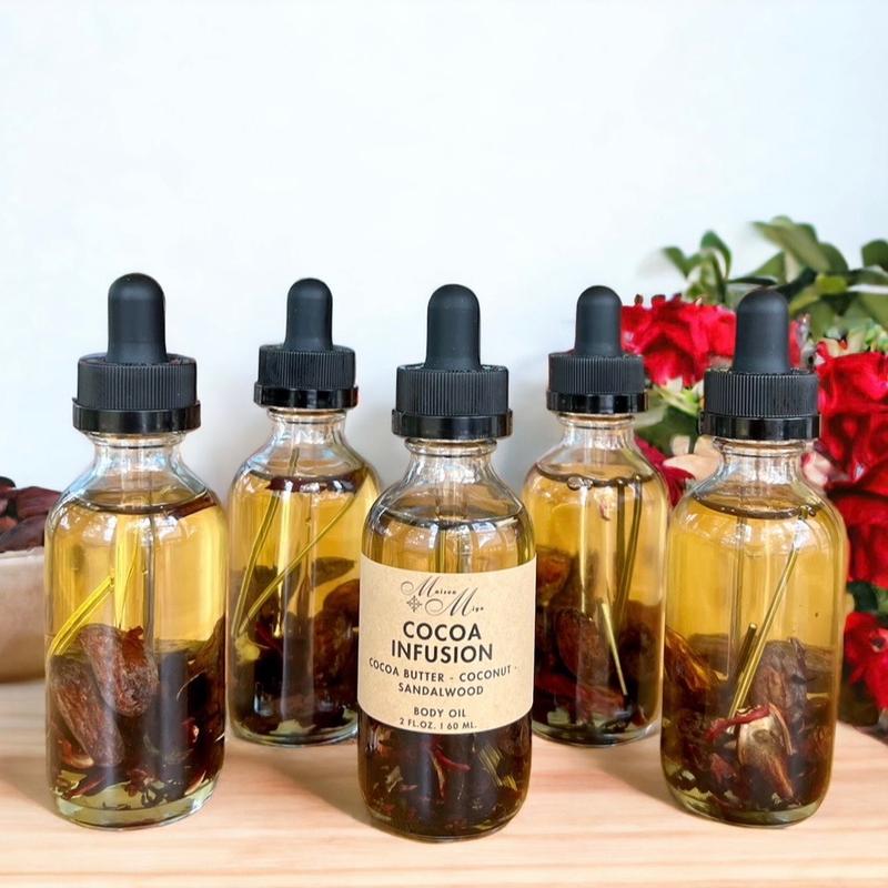 Cocoa Infusion Luxury Body Oil, Massage Oil, Moisturizing Oil, Gift Idea