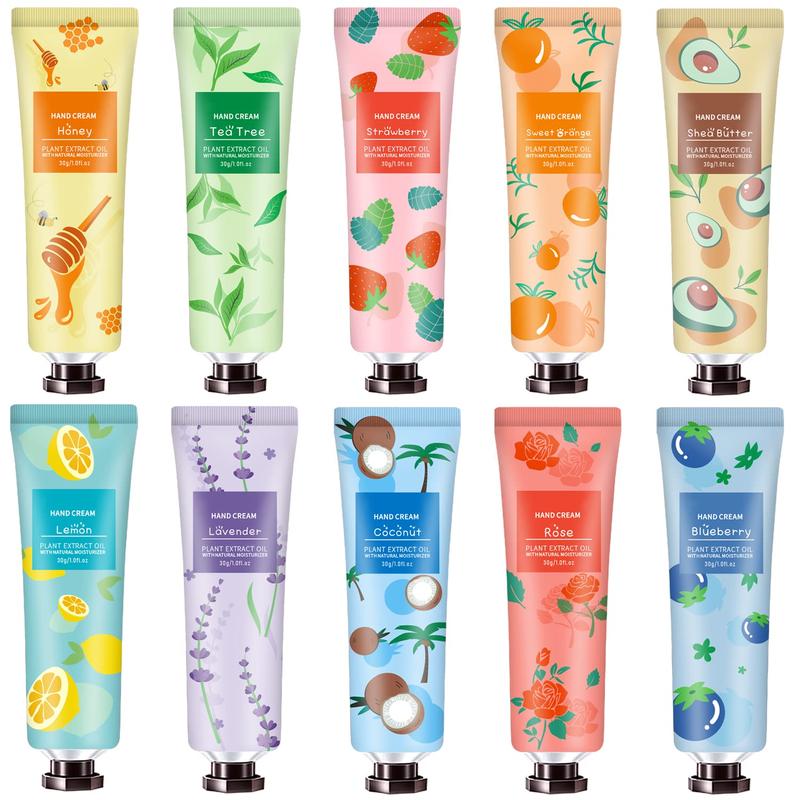 Trending! 10 Pack Hand Cream for Dry Cracked Hands - Perfect Christmas Gifts for Women and Teens! Ideal Stocking Stuffers for Adults and Great Teacher Appreciation Gifts too!