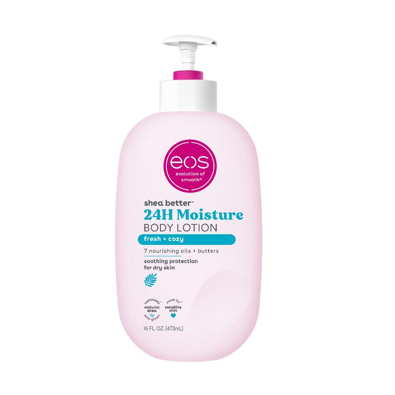 eos Shea Better Body Lotion - Fresh & Cozy, 24H Moisture for Dry Skin, 16 fl oz - Moisturize, Scented