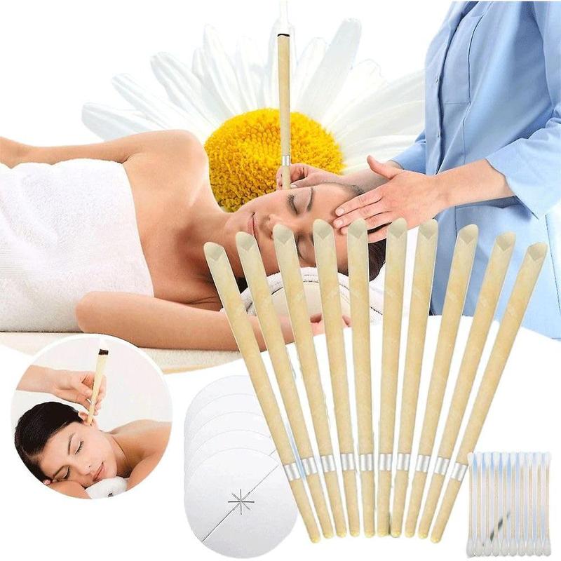 Beeswax Ear Candle Wax Removal, 1 Ear Cleaning Tool Set, Simple Cleaning, Easy to Use