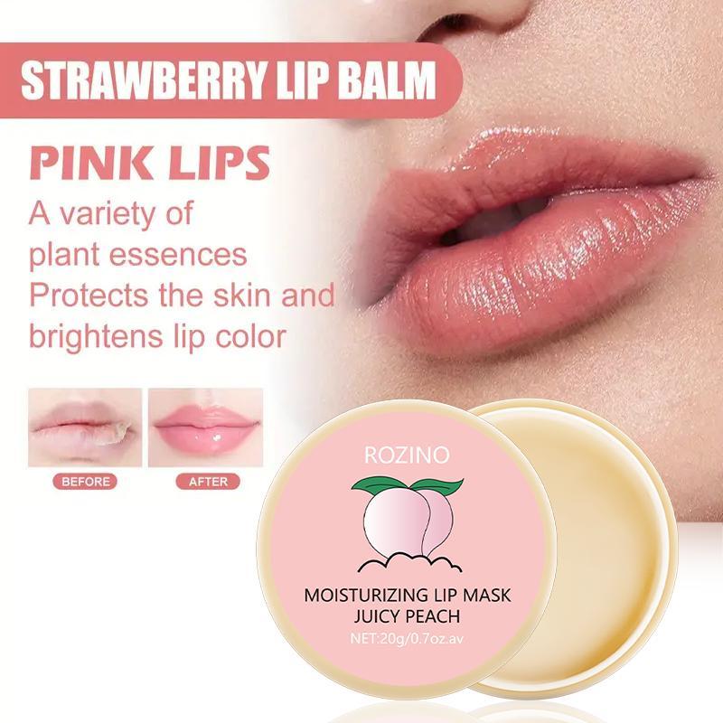 Moisturizing Lip Mask, Honey Peach Lip Oil Film, Exfoliating Anti Drying Lip Care Mask