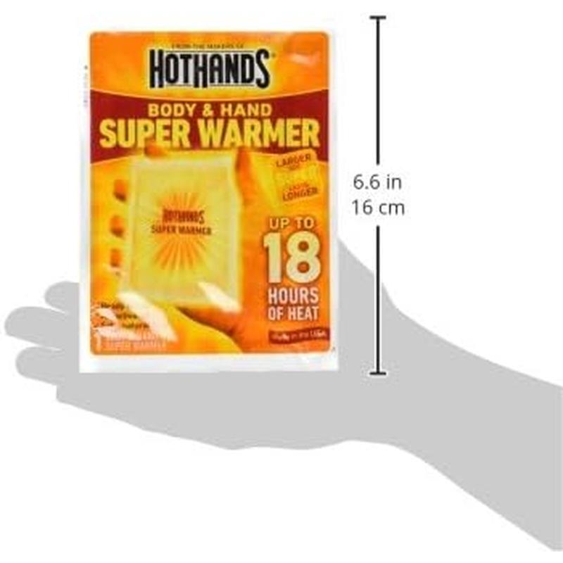 Hothands Body & Hand Super Warmers - Long Lasting Natural Odorless Air Activated Warmers - up to 18 Hours of Heat - 3 Individual Warmers Kobayashi