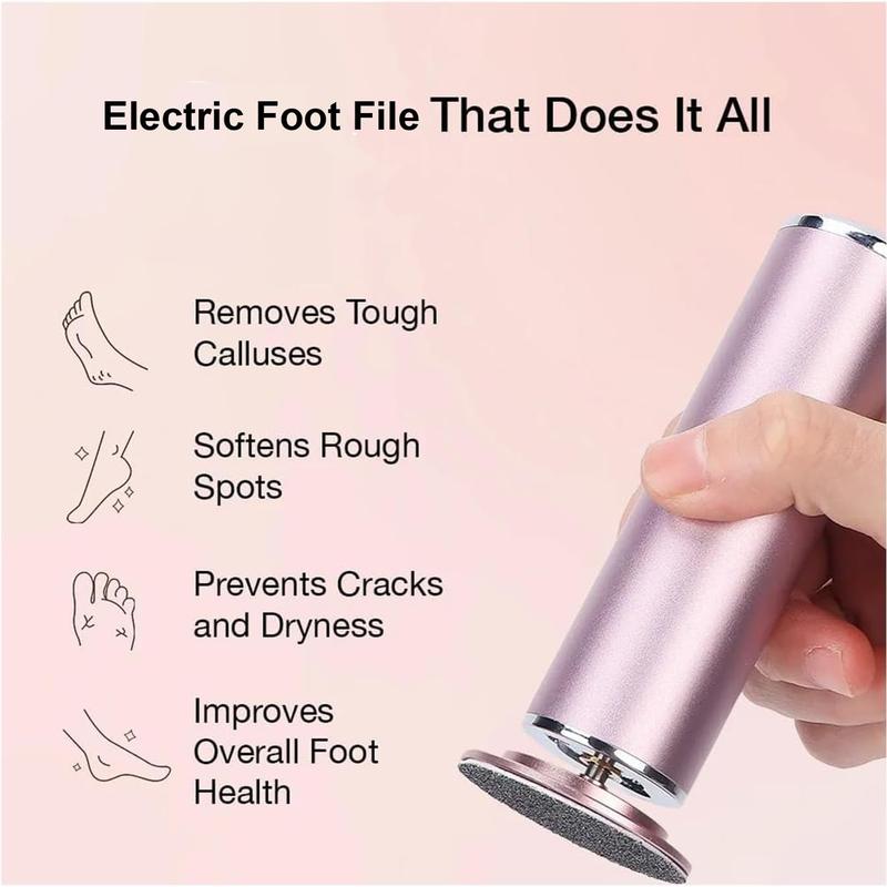 Electric Callus Remover,Foot File Grinder Tool with Speed Controller and 60pcs Replacement Sandpaper Disk for Men Women Dead Dry Crack Skin Calluses