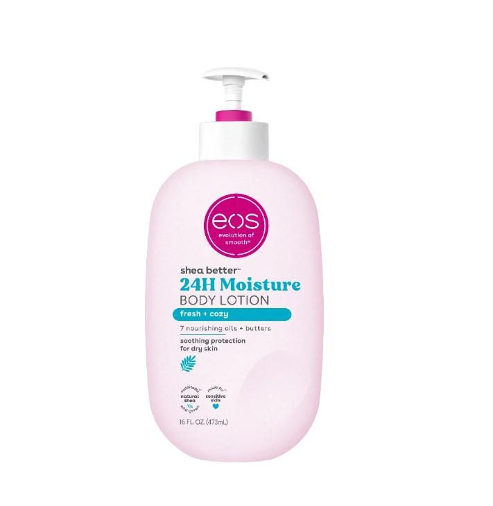 eos Shea Better Body Lotion - Fresh & Cozy, 24H Moisture for Dry Skin, 16 fl oz - Moisturize, Scented