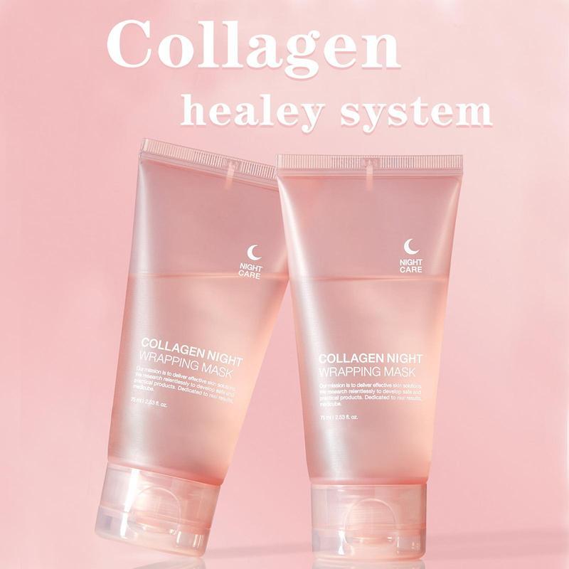 Collagen Night Wrapping Mask, Sleep, Shed and Glow, Elasticity Collagen Overnight Wrapping Peel Off Facial Mask Pack & Hydration Care, Korean Skin Care, Elasticity & Hydration Care, Reduces Sagging & Dullness Glow Boost, Comfort Skincare Products