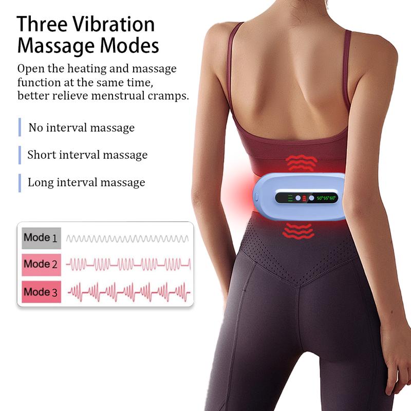 [NEW UPDATE] Wearable Electric Menstrual Heating Pad, Hot Massage Heating Pad, warming belt for Cramps with Vibration & Massage, Abdominal Relieve with Three Levels, Best Gifts for Woman