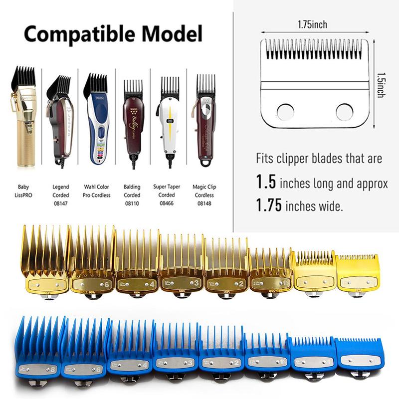 Professional Hair Clipper Limit Comb Set, 8 Counts set Hair Clipper Limit Comb for Different Hair Cutting Needs, Beauty & Personal Care Product, Christmas Gift