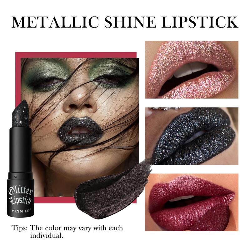 Long Lasting Glitter Matte Lipstick, Easy Coloring Lip Sticks, Non-stick Cup Lip Makeup Product, Girls and Women Makeup Accessories