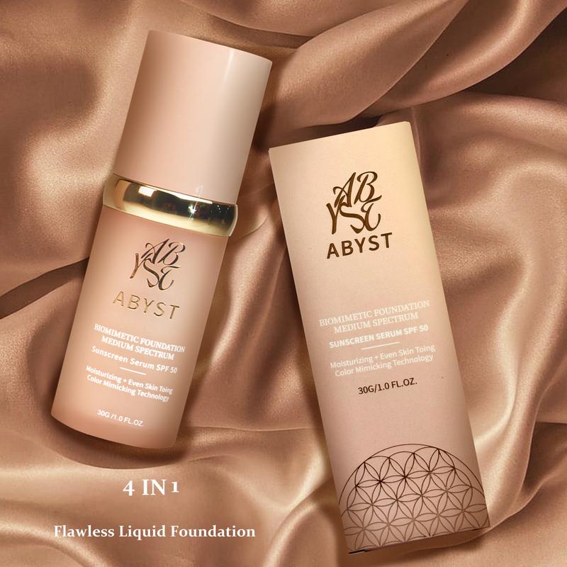 4 In 1 Foundation With SPF50 Sun Protection and Concealer Coverage-Medlium Shade For Compiete Makeup Look Long Wear Foundation Cosmetic Acnesafe Concealer Clear Color Viral Tiktok Korean Cosmetics Beauty Makeup Concealer Luxury Grace Lightweight Fragrance