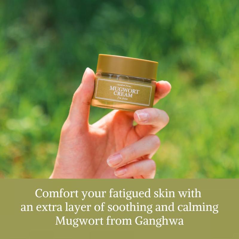 [I'm from Official Shop] Mugwort Cream For all skin type | Moisturizer with 73.55% Mugwort Extract, Soothing, Calming, Redness Relief with Sebum control Skincare Skin Repair Comfort Moisturizing Hydrating Hydrate Moisture